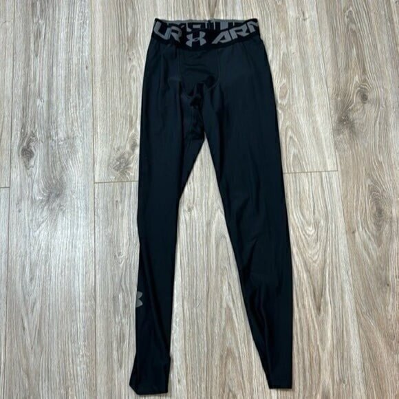 Under Armour boys black  legging sports athletic size Medium missing tag - Picture 1 of 9